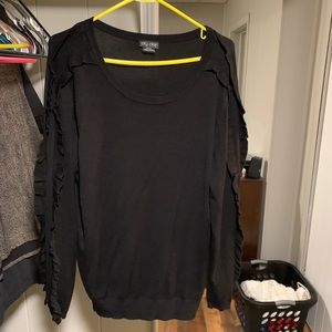 City Chic Ruffle Knit Sweater